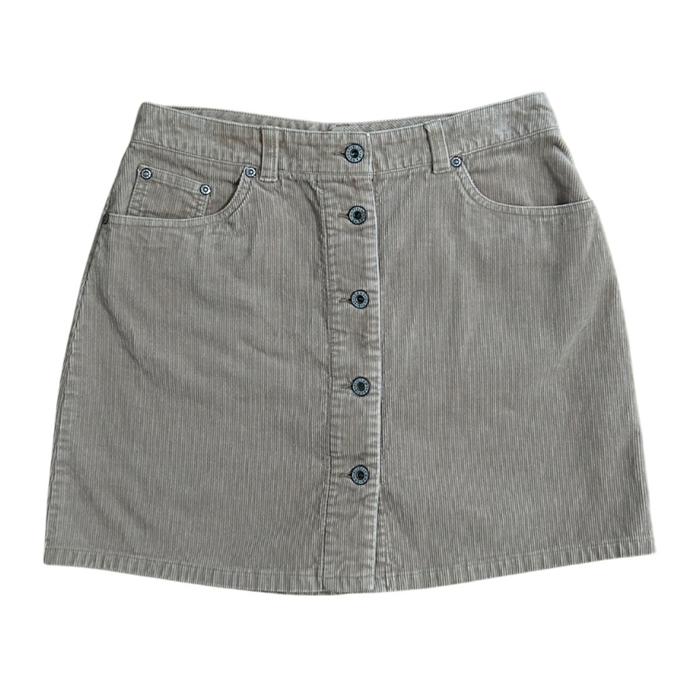 GAP tan corduroy button a-line mini skirt- Size 10